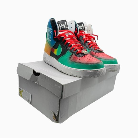 Nike Air Force 1 High 07 Custom A Tribe Called Quest From Jerobi‎ White Size 12 - Picture 3 of 12